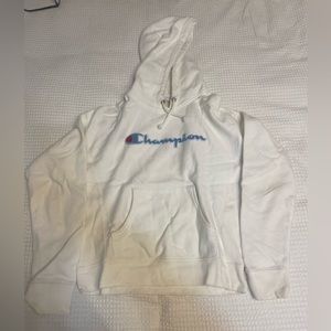 Champion White Reverse Weave Hoodie S